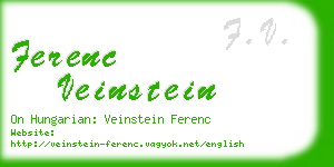 ferenc veinstein business card